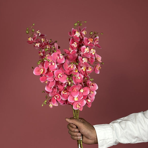 Artificial Real Touch Pink Phalaenopsis