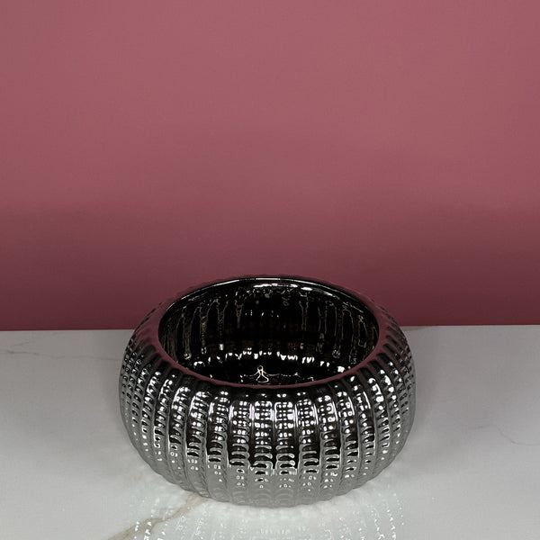 Amber Silver Vase