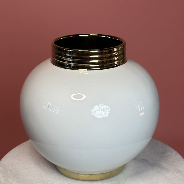 White and Gold Elegance Vase