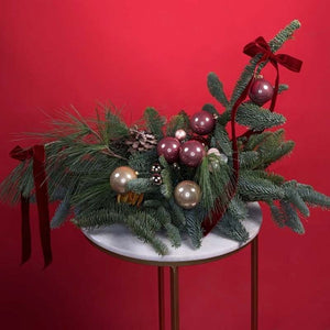 Christmas & New Year Table Arrangement Golden Pine Whisper