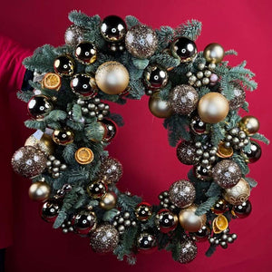 Christmas Wreath in gold, classic gold & bronze tones Golden Royale
