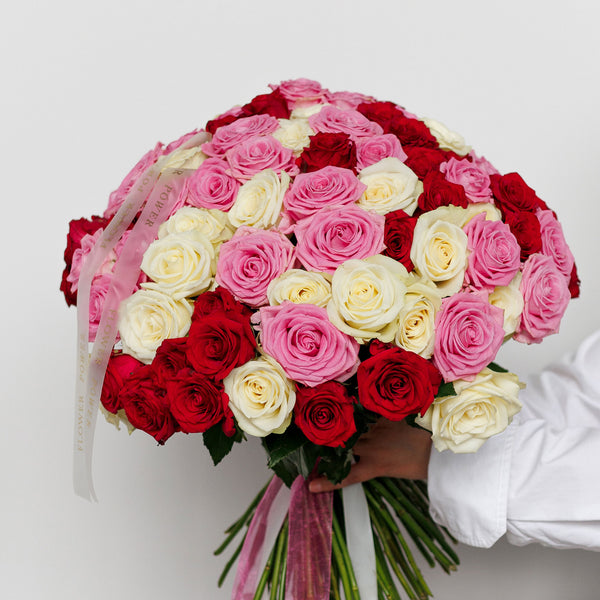 Rose Rapture Rapture - romantic bouquet of long-stemmed roses – elegant floral ...