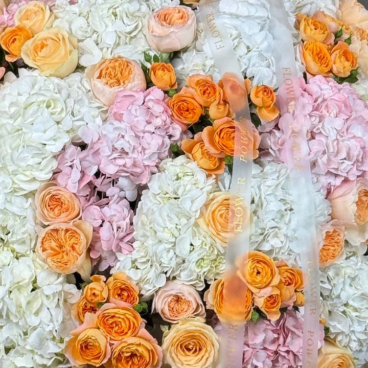 La Vie en Rose – charming bouquet of pink garden roses – fresh blooms by Flower Power