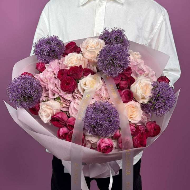 Pink Cascade – pastel rose bouquet for special occasion – fresh flowers by Flower Power