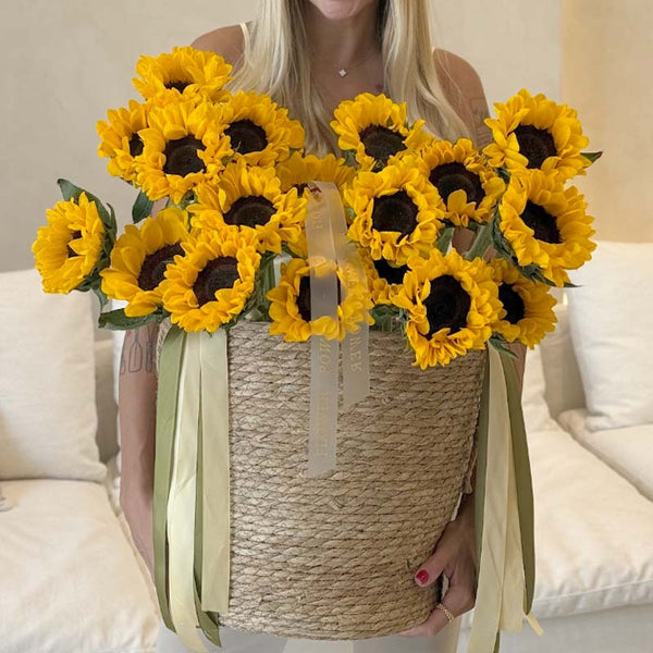 Basket of sunflowers Sunny Ritual