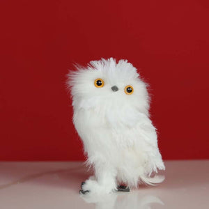 White Plush Owl Christmas Decor