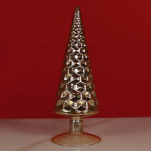 Gold/Silver Glass Cone Tree