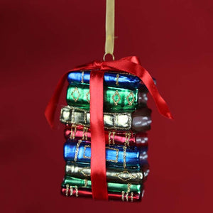 Stacked Books Ornament